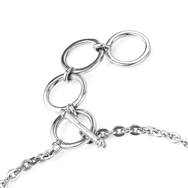 Blaues Aventurin Armband mit Knebelverschluss, 19 cm, Edelstahl ca. 11,07 ct image number 4