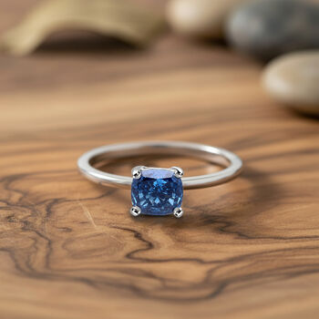 LUXURIANT SI Labor blauer Diamant Ring - 1 ct.