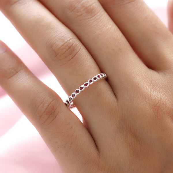 Granat Zirkonia Ring, 925 Silber (Größe 18.00) ca. 0,84 ct image number 3