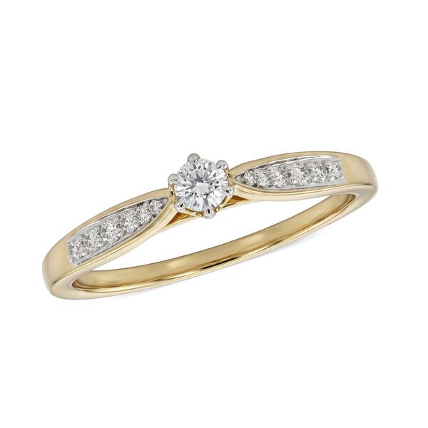 LUXURIANT DIAMOND - Lab Grown Diamant SI-GH Ring 925 Silber 750 Gelbgold vermeil (Gr&ouml;&szlig;e 18.00) ca. 0,26 ct image number 3