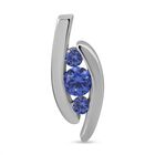 LUSTRO STELLA - Blauer Zirkonia Anhänger, 925 Silber rhodiniert
