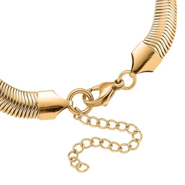 Gr&uuml;nes 19+5 cm Kristallarmband in Goldton image number 3