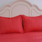 SERENITY NIGHT: 3er-Set Anti-Allergie Pinsonic Quilt mit 2 Kissenbezüge, 240x260 / 50x75 cm, Rot image number 2