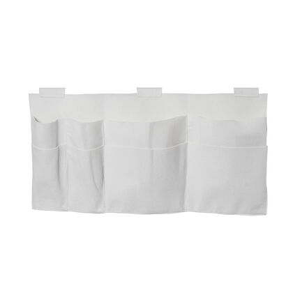 HOMESMART - Nachttisch Organizer mit 4 Fächern, 72x38 cm, Elfenbeinfarben