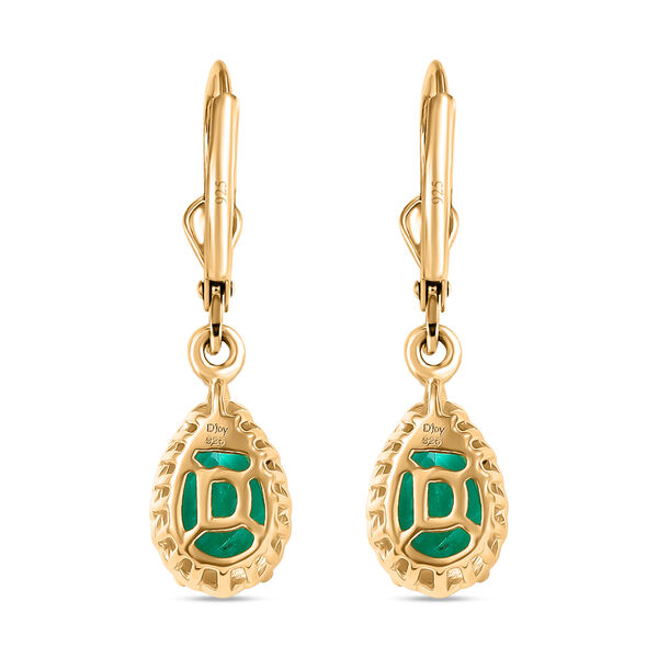 D'Joy Smaragd Triplett Quarz Ohrringe - 3 ct. image number 5