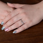 Moissanit Ring 925 Silber Rhodium-Überzug image number 2