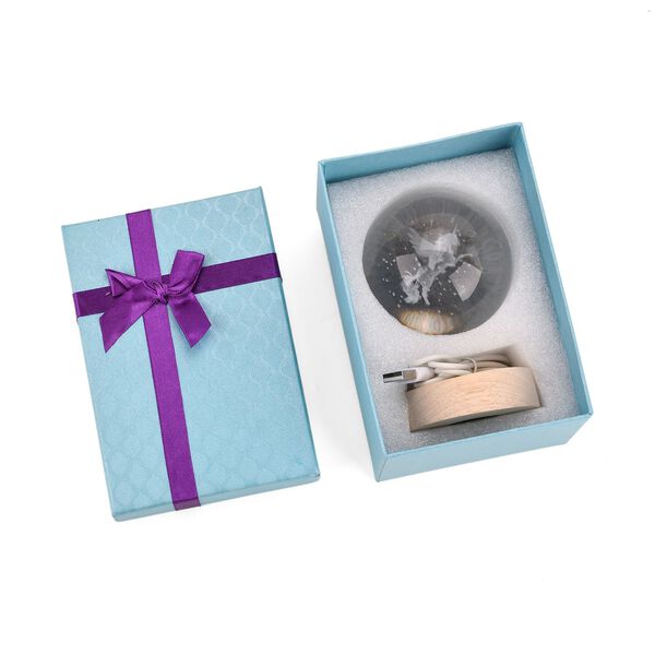 3D-Kristallglaskugel mit Einhorn, LED-Beleuchtung, 8cm, Farbwechsellicht image number 7