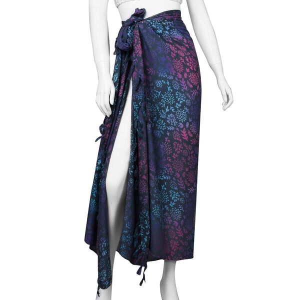 Bedruckter Balinesischer Sarong, Dunkelblau