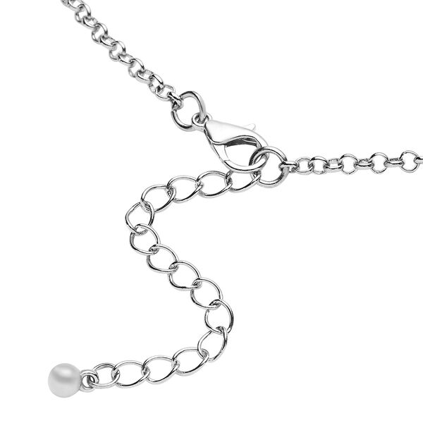 Wei&szlig;er Kristall Traumf&auml;nger-Anh&auml;nger mit Kette, 74+6 cm, silberfarben image number 5