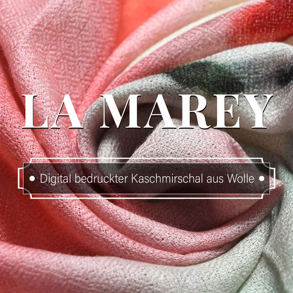 LA MAREY Schal aus 100% Premium-Kaschmir mit Digitaldruck, 70x200cm, weiße Glockenblumen image number 5