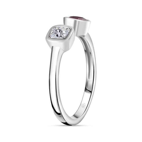 Afrikanischer Rubin und Moissanit-Ring - 0,83 ct. image number 5