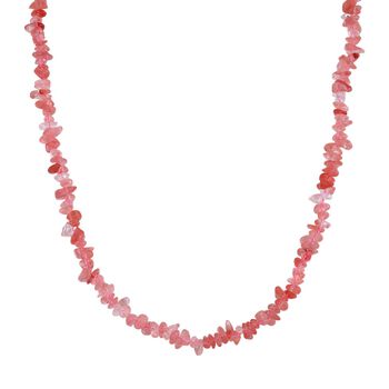 Kirsche Quarz Kette 76 cm ca. 320.00 ct