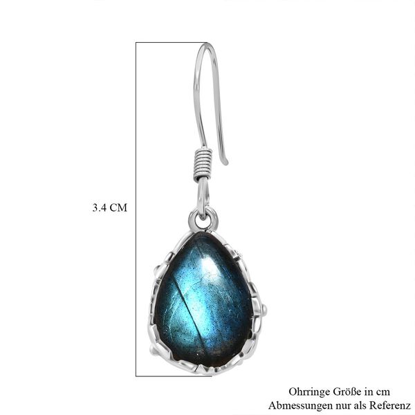 Labradorit Ohrringe 925 Silber platiniert ca. 12.76 ct image number 5