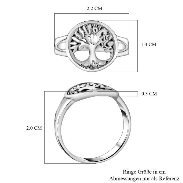 Lebensbaum Ring in Silber image number 4