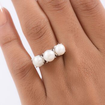 EVER TRUE S&uuml;&szlig;wasser Perle (6-6.5 mm) Ring Nickelfreies Messing