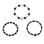 Blauer Sandstein, Erstellt weißes Katzenaugen Schmuckset ca. 175,00 ct.