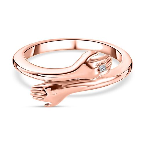 Weißer Diamant P3 Ring, 925 Silber rosévergoldet (Größe 16.00) ca. image number 0