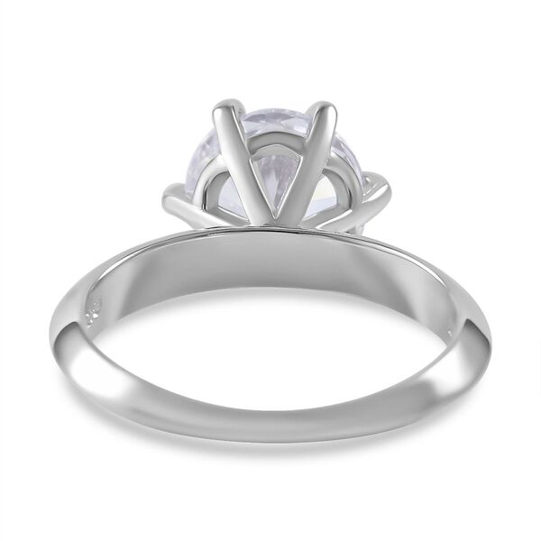 LUSTRO STELLA - Weißer Zirkonia Ring 925 Silber rhodiniert (Größe 17.00) image number 3
