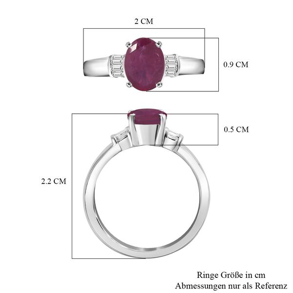 Afrikanischer Rubin und Diamant-Ring - 1,77 ct. image number 7