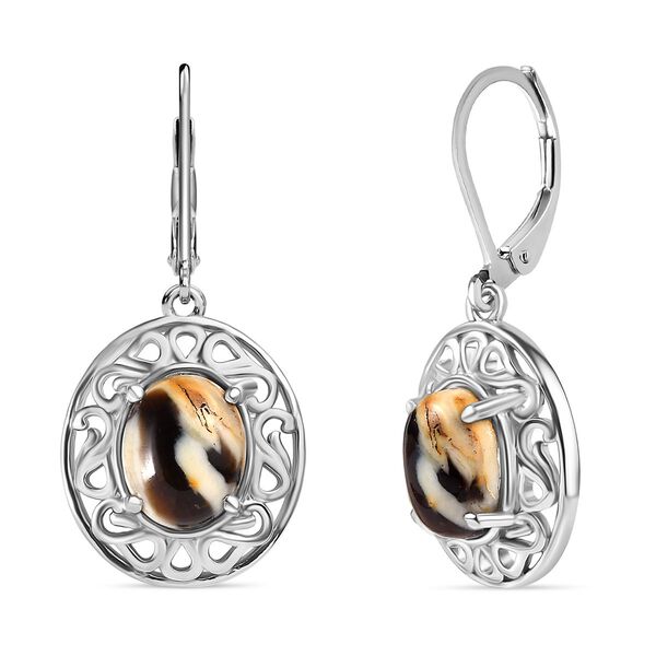 Erdnuss Holz Jaspis Ohrringe - 4,45 ct. image number 0