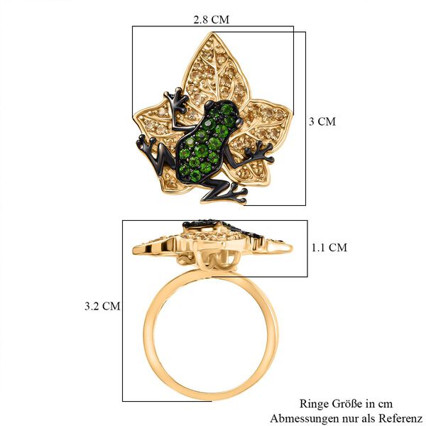 GP Trionfo Kollektion- Natürlicher Chromdiopsid, Citrin und blauer Saphir Ring/ Anhänger - 1,15 ct. image number 7