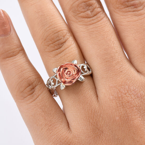 D'Joy Rosen-Ring, 925 Silber platiniert und ros&eacute;vergoldet image number 3