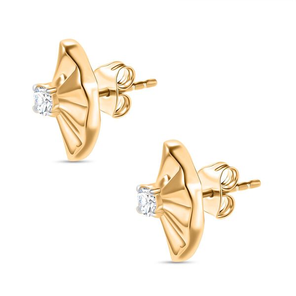 GP Italian Garden Kollektion- SI Labor Diamant  und Kanchanaburi blauer Saphir-Ohrringe - 0,29 ct. image number 4