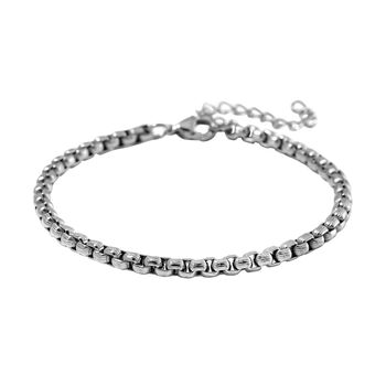 Venezianer Box Armband, Reiner Edelstahl ca. 19 cm + 5 cm Extender, ca. 7,60g