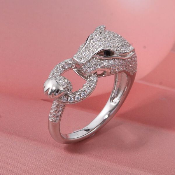 Lustro Stella Weißer Zirkonia Panther Ring image number 1