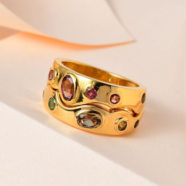 Mehrfarbiger Turmalin-Doppelring - 1,04 ct. image number 2