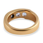 Tansanit Ring 925 Silber vergoldet (Größe 16.00) ca. 0,83 ct image number 5