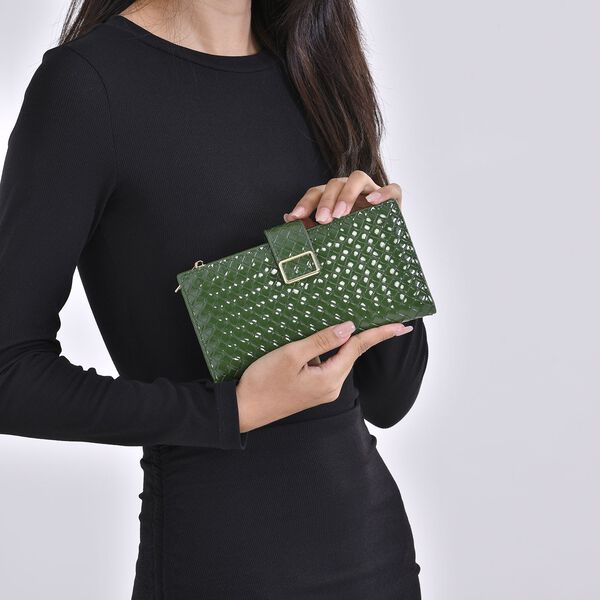 PU-Leder Brieftasche mit RFID-Schutz, dunkelgrün image number 3