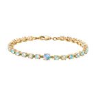 D'Joy AA Natürlicher, äthiopischer Welo Opal Armband ca. 19 cm 925 Silber 750 Gelbgold Vermeil (10-15 Werktage Lieferzeit) ca. 5.95 ct