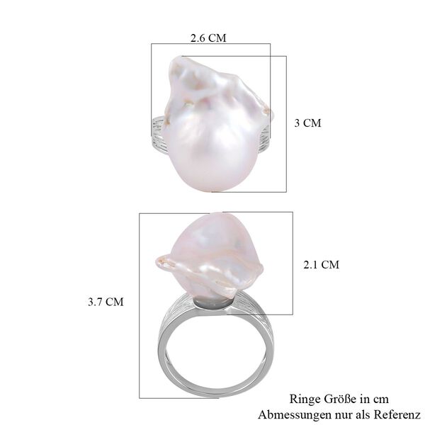 Weißer Barockperle-Ring image number 7