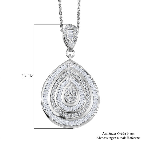 D'Joy Wei&szlig;er Diamant Schmuckset ca. 50 cm 925 Silber Rhodiniert ca. 1,05 ct. image number 5