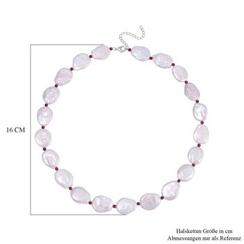 Wei&szlig;e Keshi Perle flexible Halskette, 45 cm, ca. 15.00 ct