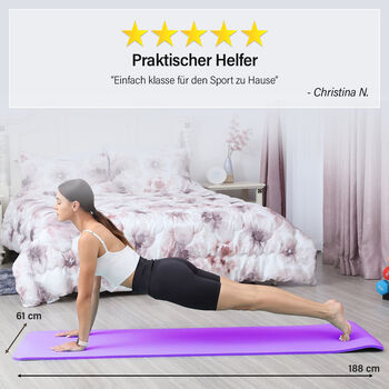 SOUL SMART - NBR Yoga Matte mit Riemen, Lila