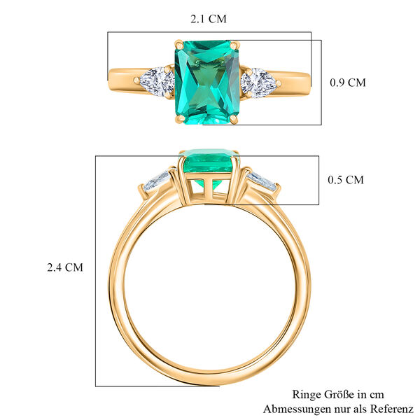 LUXURIANT Labor kolumbianischer Smaragd und VS Labor Diamant Ring - 1,69 ct. image number 7