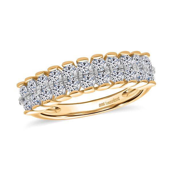LUXURIANT DIAMOND - Lab Grown Diamant VS-EF SGL zertifiziert Ring 925 Silber 750 Gelbgold Vermeil (Größe 17.00) ca. 1.00 ct image number 3