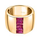 Rubin Zirkonia Ring, Goldfarben (Größe 17.00)