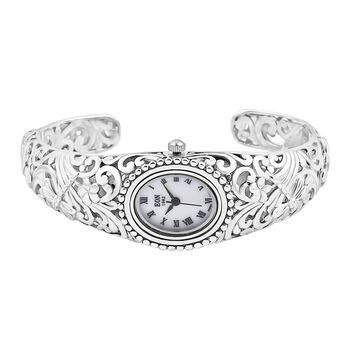 Royal Bali Kollektion - EON 1962 Armreif mit Schweizer Uhrwerk Armbanduhr, wasserdicht, 19 cm