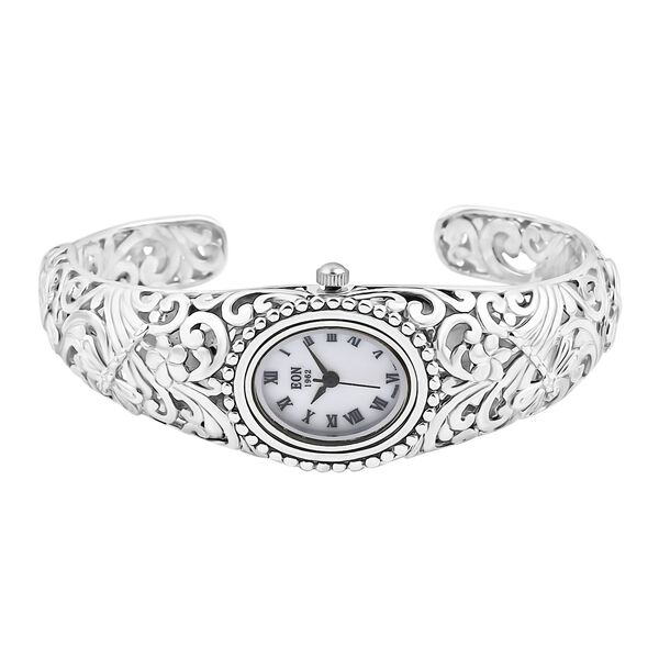 Royal Bali Kollektion - EON 1962 Armreif mit Schweizer Uhrwerk Armbanduhr, wasserdicht, 19 cm image number 0