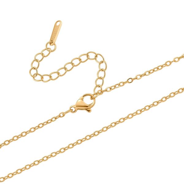 Orange Zirkonia Schmuckset ca. 50 cm + 5 cm Extender, Nickelfreies Messing emailliert image number 9