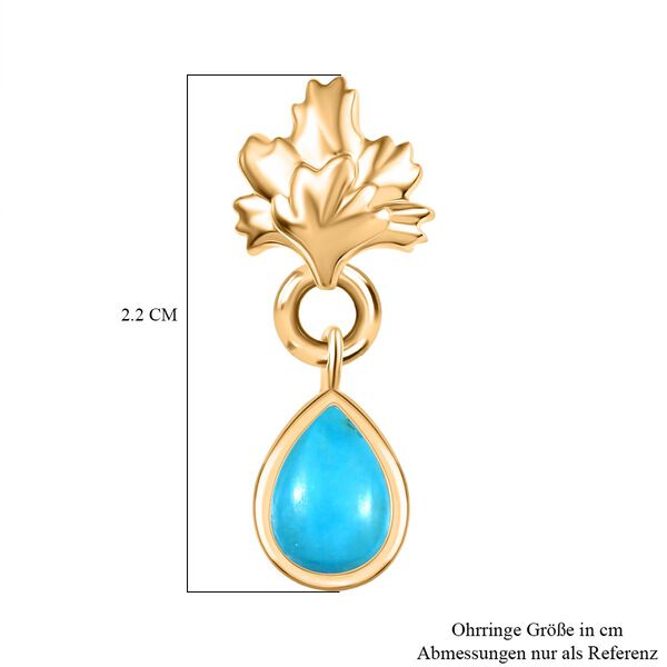 AA Sleeping Beauty Türkis Ohrringe - 1,29 ct. image number 5