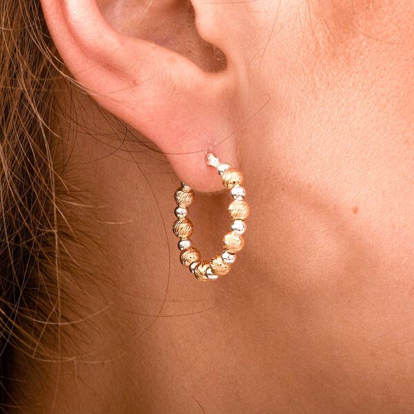 925 Silber vergoldet Ohrringe, ca. 3,00g image number 2