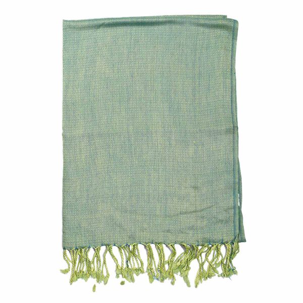 Superweicher doppelgewebter Schal, 70x170 cm, T&uuml;rkis image number 6