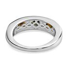 Natürlicher mehrfarbiger Turmalin Ring, 925 Silber platiniert (Größe 19.00) ca. 0.73 ct image number 5