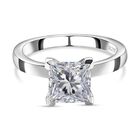 Moissanit Ring, 925 Silber platiniert, (Größe 17.00) ca. 1.85 ct