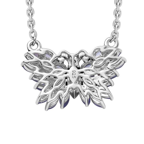 Tansanit und Zirkon Halskette, 45 cm - 2,22 ct. image number 5