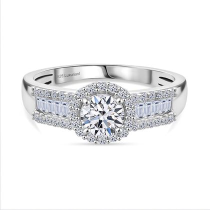 LUXURIANT DIAMOND - Lab Grown Diamant VS-EF IGI zertifiziert Ring 925 Silber rhodiniert (Gr&ouml;&szlig;e 17.00) ca. 1.00 ct